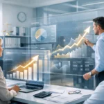 Off page SEO authority growth analytics with backlink performance and lead metrics reviewed by consultants.